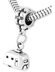 Sterling Silver RV Camper Vacation Trailer Dangle Bead Charm