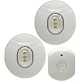 GE 17494 3 LED Wireless Remote Control Puck Light, 2-Pack
