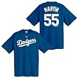 Russell Martin (Los Angeles Dodgers) Name and Number T-Shirt (Royal)