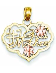 Genuine 14K Two-Tone #1 Godmother Charm 0 .8 Gram Of Gold