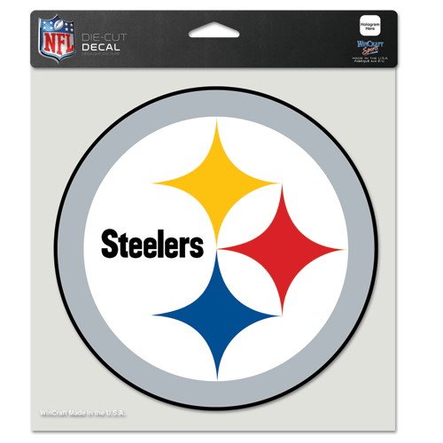 Pittsburgh Steelers Full Color Die Cut Car Window Sticker Decal (8x8 Inches)