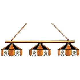 New Orleans Saints 3pc SWAG STAINED GLASS POOL BILLIARD TABLE LAMP LIGHT