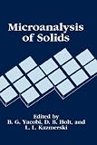 Microanalysis of Solids