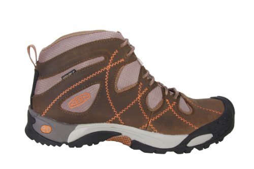 Genoa Peak Mid Waterproof Boot - Women's Shitake/Orange Ochre 08.5 by Keen
