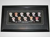 TAMPA BAY BUCCANEERS Matted & Framed Glass Heritage JERSEY PICTURE (22 Wide x 12 3/4 High)