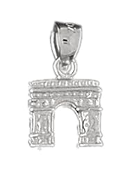 CleverSilvers Sterling Silver arch de triumph Pendant 3-D