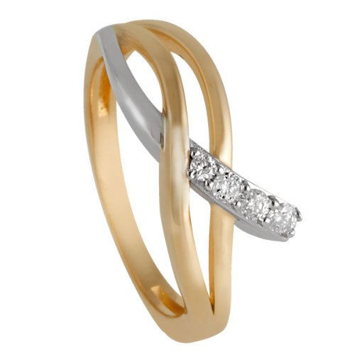 Bella Donna Damen-Ring 8 Karat Gelbgold teilrhodiniert 4 Brillanten Gr. 56 (17.8) 105006 Preisvergleich