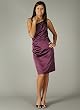 One Shoulder Satin Drape Dress for Bridesmaid Formal Prom