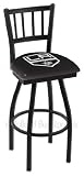 Los Angeles Kings 30 Inch Black Wrinkle Swivel Bar Stool with Jailhouse Style Back