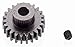 Extra Hard 23 Tooth Blackened Steel 32p Pinion, 5mm