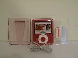 Apple 3rd Generation Ipod Nano 3g 3rd Gen Pink Clear Crystal Case Stand Lanyard Screen Protect 4gb 8gb + Holster