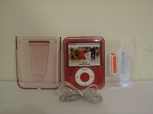 Apple 3rd Generation Ipod Nano 3g 3rd Gen Pink Clear Crystal Case Stand Lanyard Screen Protect 4gb 8gb + Holster