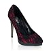BLISS-30-2, Color: Blk-Red Lace, Women's Size (US): 9