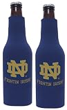 Notre Dame Beer Bottle Koozie | Notre Dame Neoprene Bottle Suit with Zipper - Set of 2