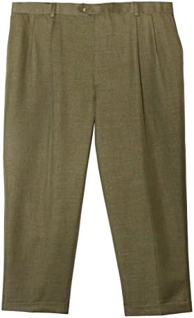 Enro Big and Tall Micro Pleated Dress Pant Tan ( 50W x 34L)