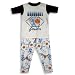 B.T. Kids - Toddler Boys Short Sleeved Cotton Pajama Set, White, Blue