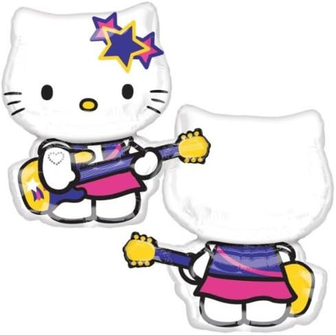 Hello Kitty Rock Star SuperShape Foil Balloon, 24 /61cm W X 27 /69cm H (unin... by PARTIES2AMAZE