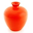 Apple Shaped Handmade Mango Wood Flower / Bud In Vibrant Orange (Thailand)