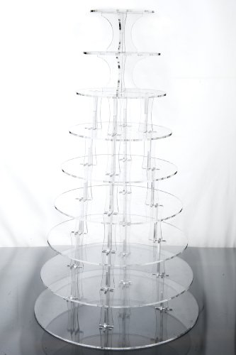 9 Tier Acrylic Cup Cake Stand for Weddings and Parties