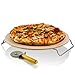 Ovente Ceramic Stone, 13â€, Thermal Shock Resistance, Multipurpose Rack/Handle, Free Pizza Cutter Wheel (BW10132), 13 inches