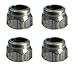 Teak Tuning Professional Fingerboard Lock Nuts, Nylon Insert, Stainless Steel, Silver (Pack of 4)