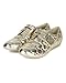 Nature Breeze Women Metallic Leatherette Round Toe Quilted Velcro Sneaker CA75 - Gold