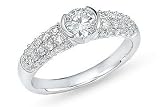 1 Carat Diamond 14K White Gold Bridal Engagement Ring