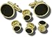 Geoffrey Beene Genuine Black Onyx Cufflink and Stud set with Gold or Silver Trim
