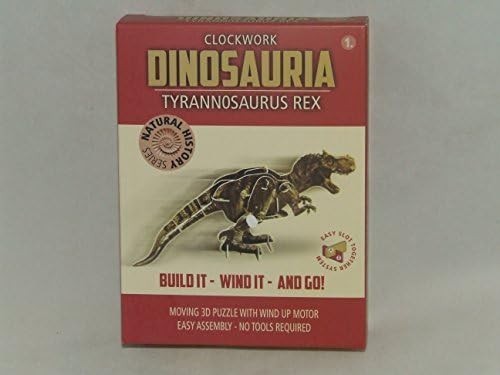 Clock Work Dinosauria - Moving 3D Dinosaur Puzzle - Wind Up Motor - Tyrannosaurus Rex - T-Rex by DinoSauria