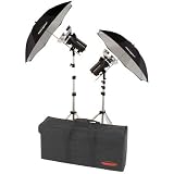 Photogenic StudioMax III AC/DC Wireless Studio Kit with 2 AKC 320B Constant-Color Monolights, Umbrellas, Stands & Case, (Battery Not Included).
