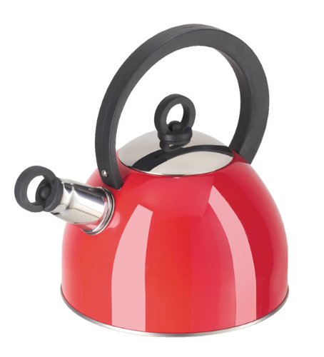 Oggi Red Stainless Steel 64 oz Whistling Tea Kettle Oggi Red Stainless Steel 64 oz Whistling Tea Kettle