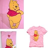 DISNEY CLASSIC WINNIE THE POOH T SHIRT TEE Cotton Pink Womens