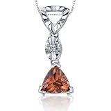 14 Karat White Gold 2.15 carats Top Quality Brown Zircon and G Color VVS Clarity Diamond Solitaire Pendant