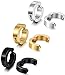 Jstyle Stainless Steel Mens Womens Clip On Earrings Hoop Huggie Non-Piercing Hypoallergenic