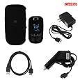 Samsung Convoy U640 Combo Rubber Feel Black Protective Case Faceplate Cover + USB Data Charge Sync Cable + Rapid Car Charger + Home Wall Charger for Samsung Convoy U640