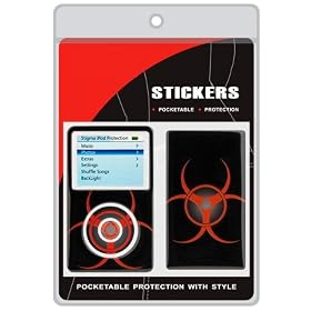 PCMICROSTORE Brand Custom 3D Bubble Front / Back / Click-Wheel Sticker for Apple iPod 6th Generation Classic 160gb Apple iPod Classic 80gb and 5th Generation Video 30gb 60gb 80gb