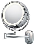 Lighted Dual Arm Wall Mounted 5X to 1X Mirror
