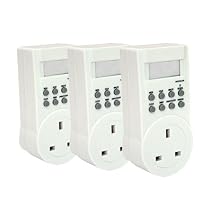 Digital mains timer socket 3 pack