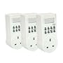 Digital mains timer socket 3 pack