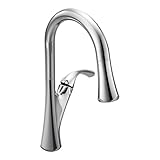 Moen 9124C Notch One-Handle Chrome High Arc Pulldown Kitchen Faucet featuring Reflex by Moen