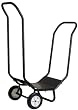 PANACEA  37", Black, Log Cart With Black Wheels