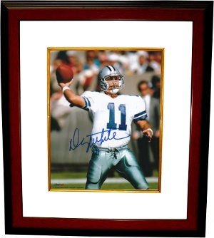 Danny White Autographed/Hand Signed Dallas Cowboys 8x10 Photo Custom Framed