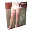 Leg Avenue Lycra Industrial Net Stockings with Lurex Ruffle Top Pink