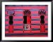 Facade of Parque De Bombas Museum, Ponce, Puerto Rico Framed Art Poster Print by Alfredo Maiquez, 49x39