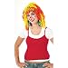 Paper Magic Cutie Pie Clown Wig, Gree/Yellow/Red/Orange, One Size