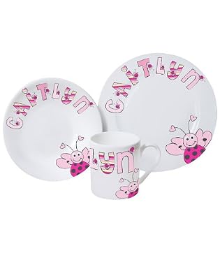 Personalised Ladybird 3-Piece Breakfast Set