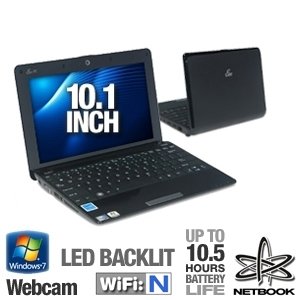 Asus Eee PC 1005HA-PU17-BK 10.1-Inch Intel Atom Netbook Computer (Crystal Black)