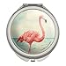 Flamingo on Beach Starfish Retro Compact Travel Purse Handbag Makeup Mirror