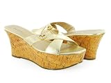 Guess Holmes Gold Women's Platform Slip Ons