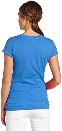 Yiwu Yete Women's Basic Cotton T Shirt (L, Blue)